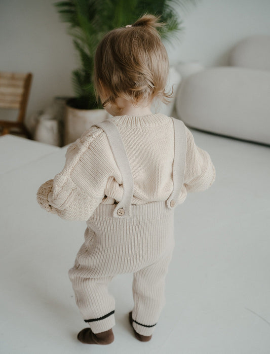 Vintage knitted dungarees