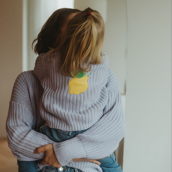 Knit Pullover Lemon purple