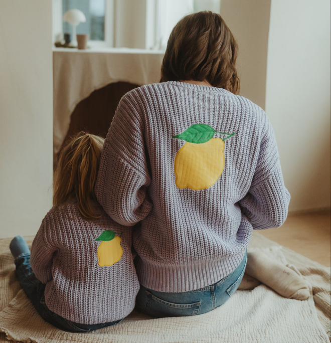 Mom Knit Pullover Lemon