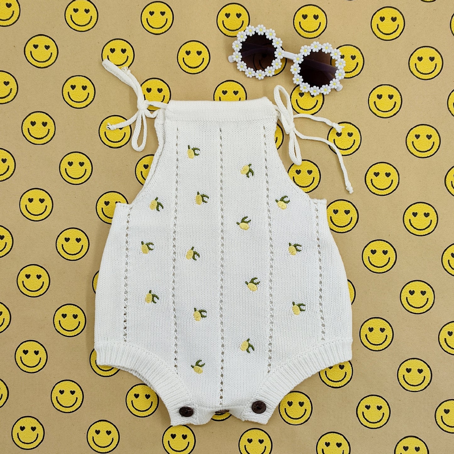 Knit Romper Lemon