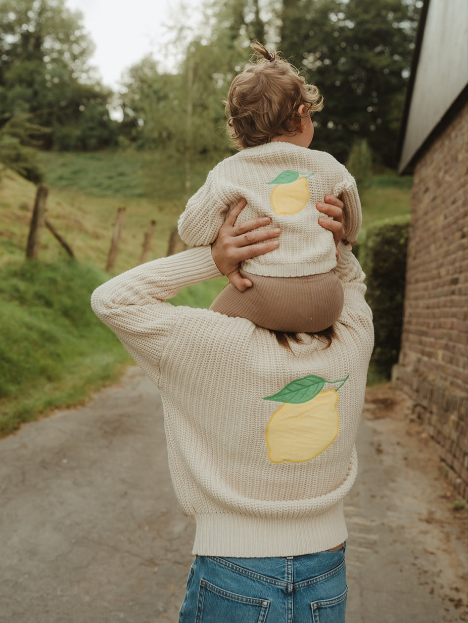 Preloved Mom Knit Pullover Lemon