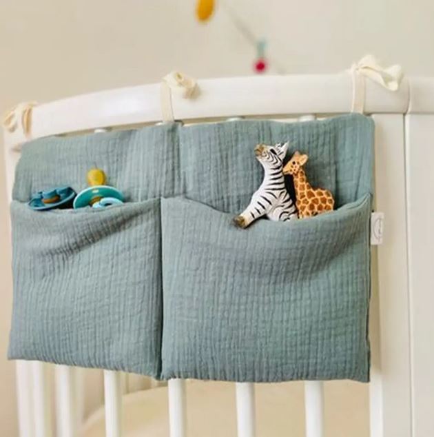 Musselin Babybett Organizer
