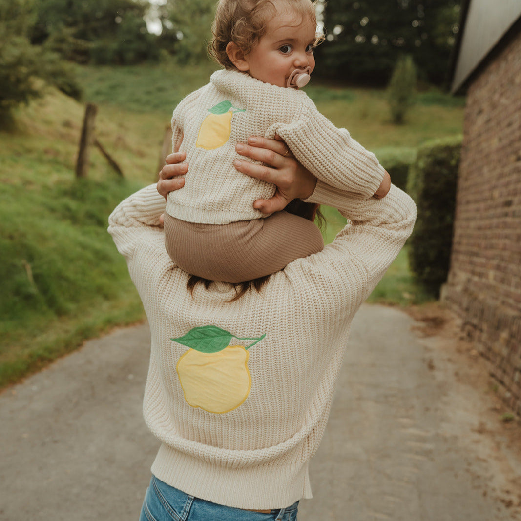 Preloved Mom Knit Pullover Lemon