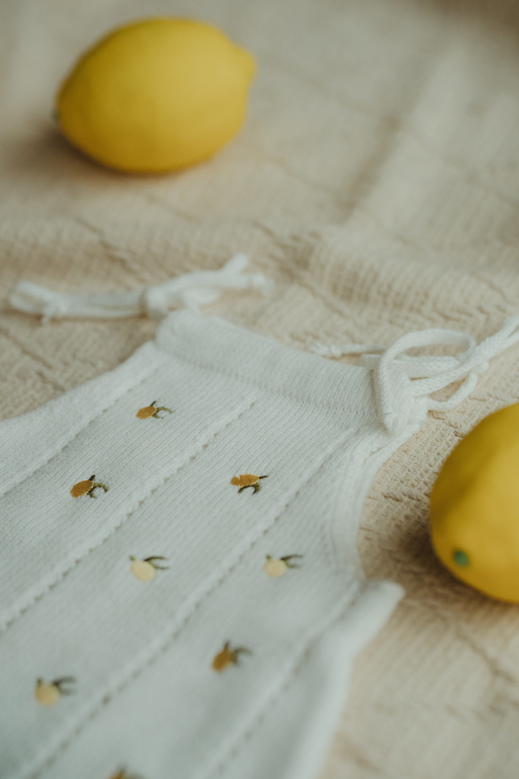 Knit Romper Lemon