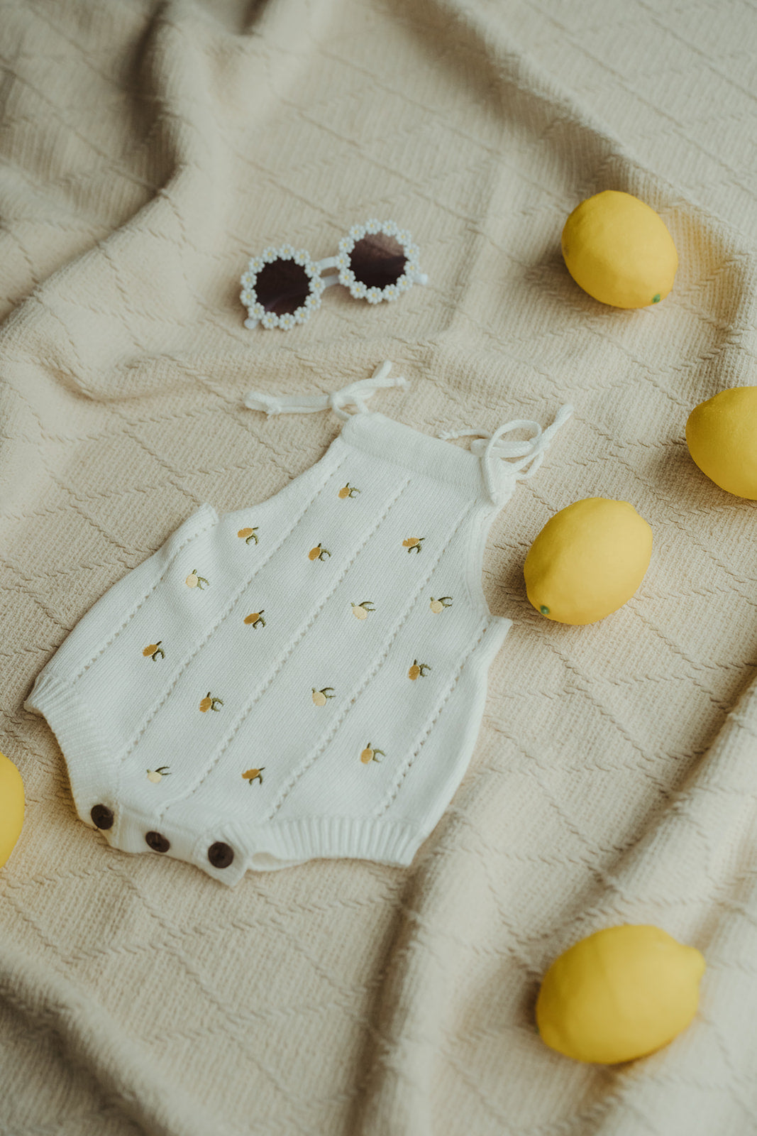 Knit Romper Lemon
