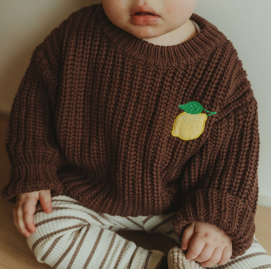 Chocolate Lemon Knit Pullover