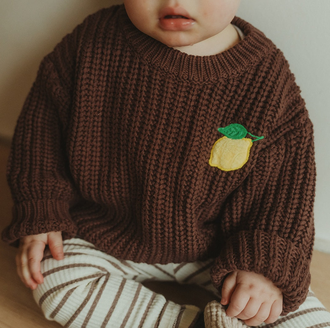 Lemon Knit Pullover chocolate