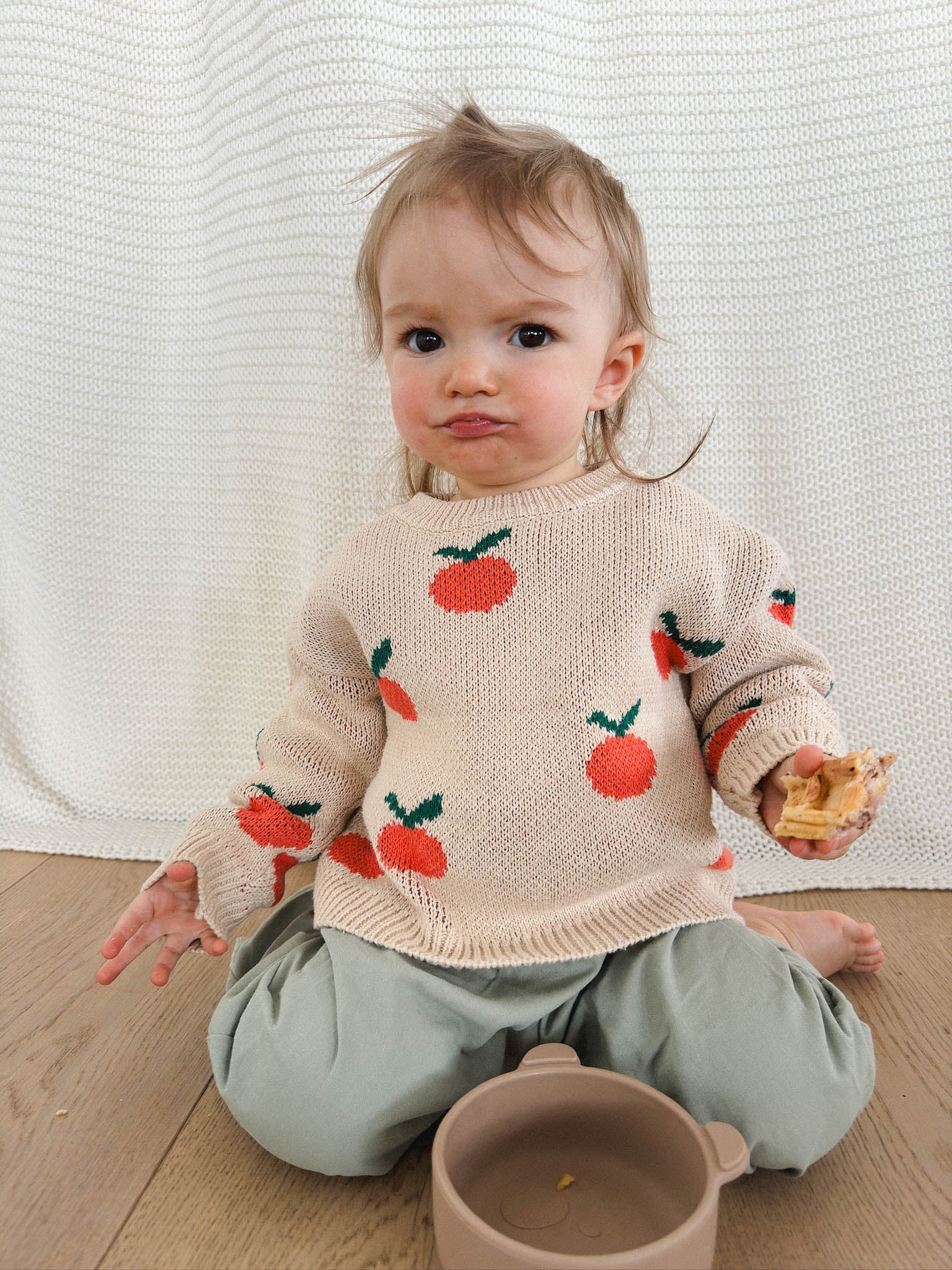 Knitted sweater 'Orange'