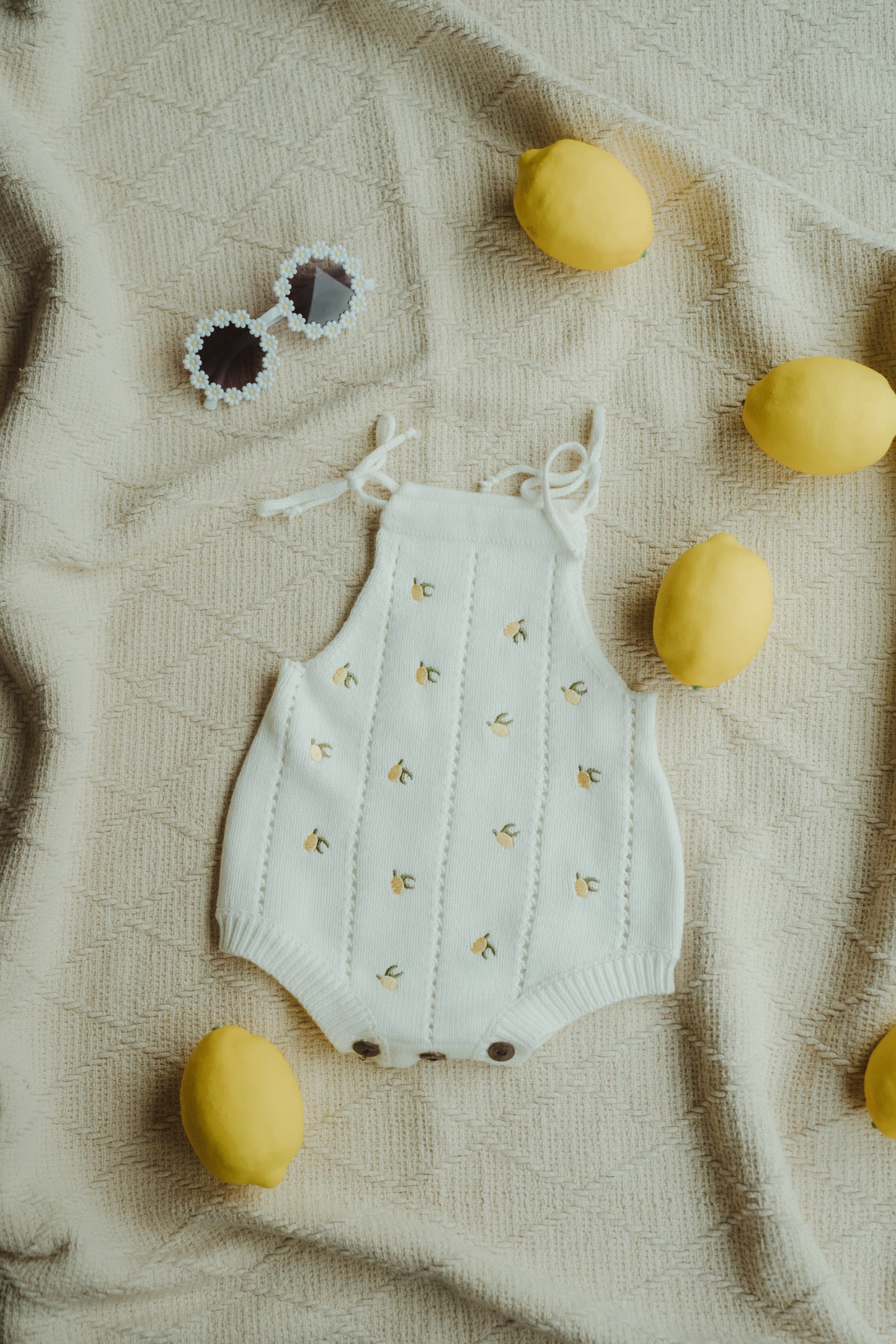 Knit Romper Lemon