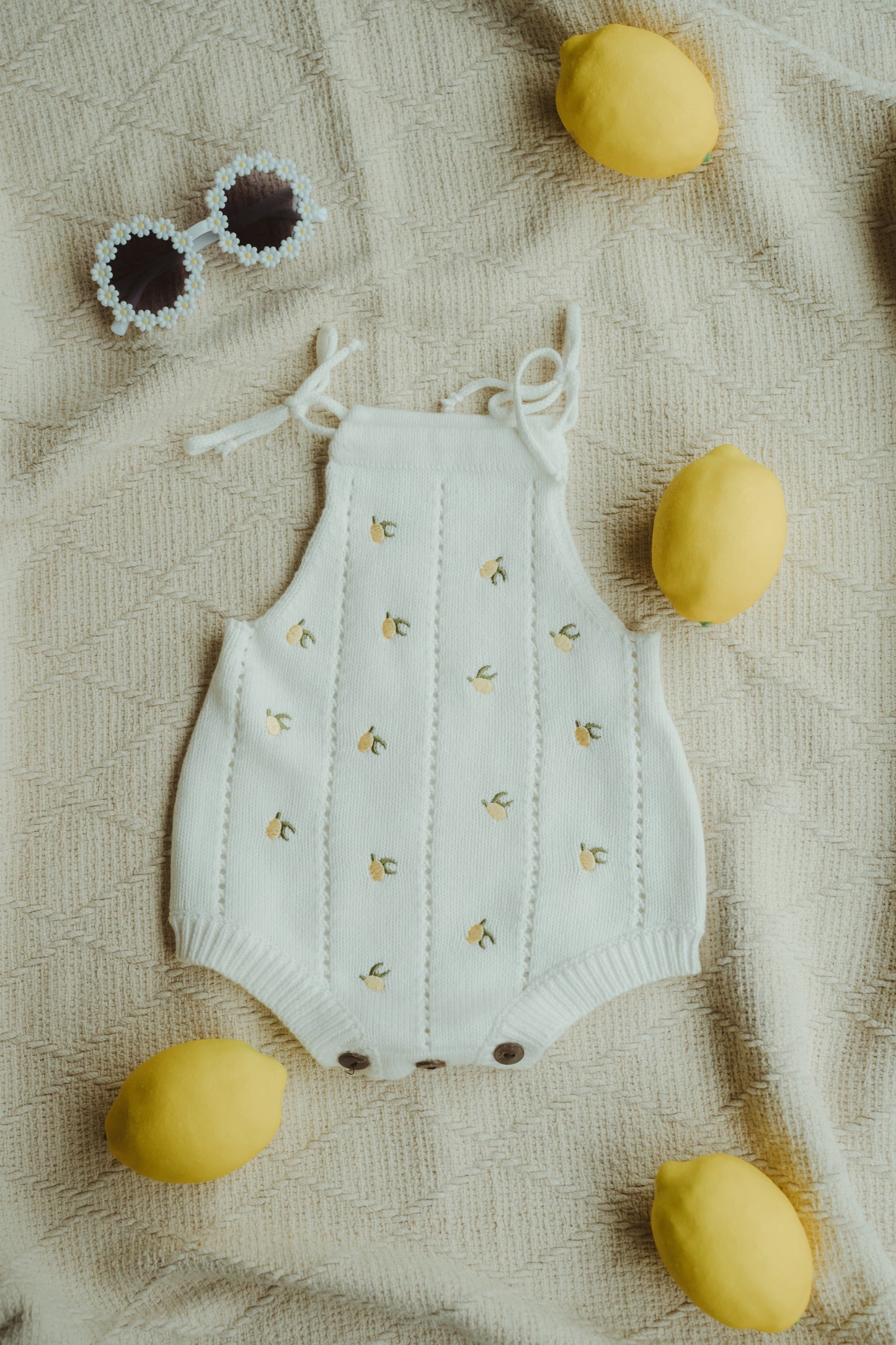 Knit Romper Lemon