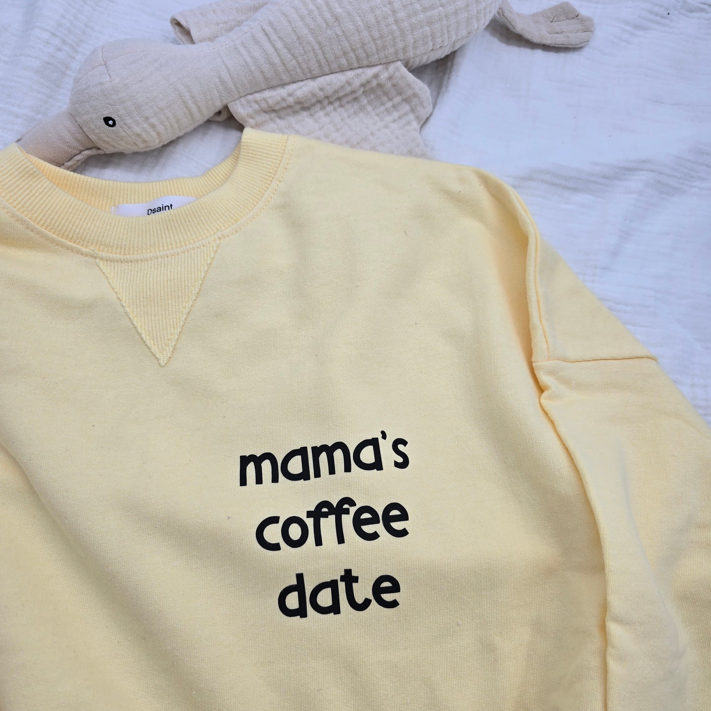 Mamas coffee date Oversize Sweater lemon