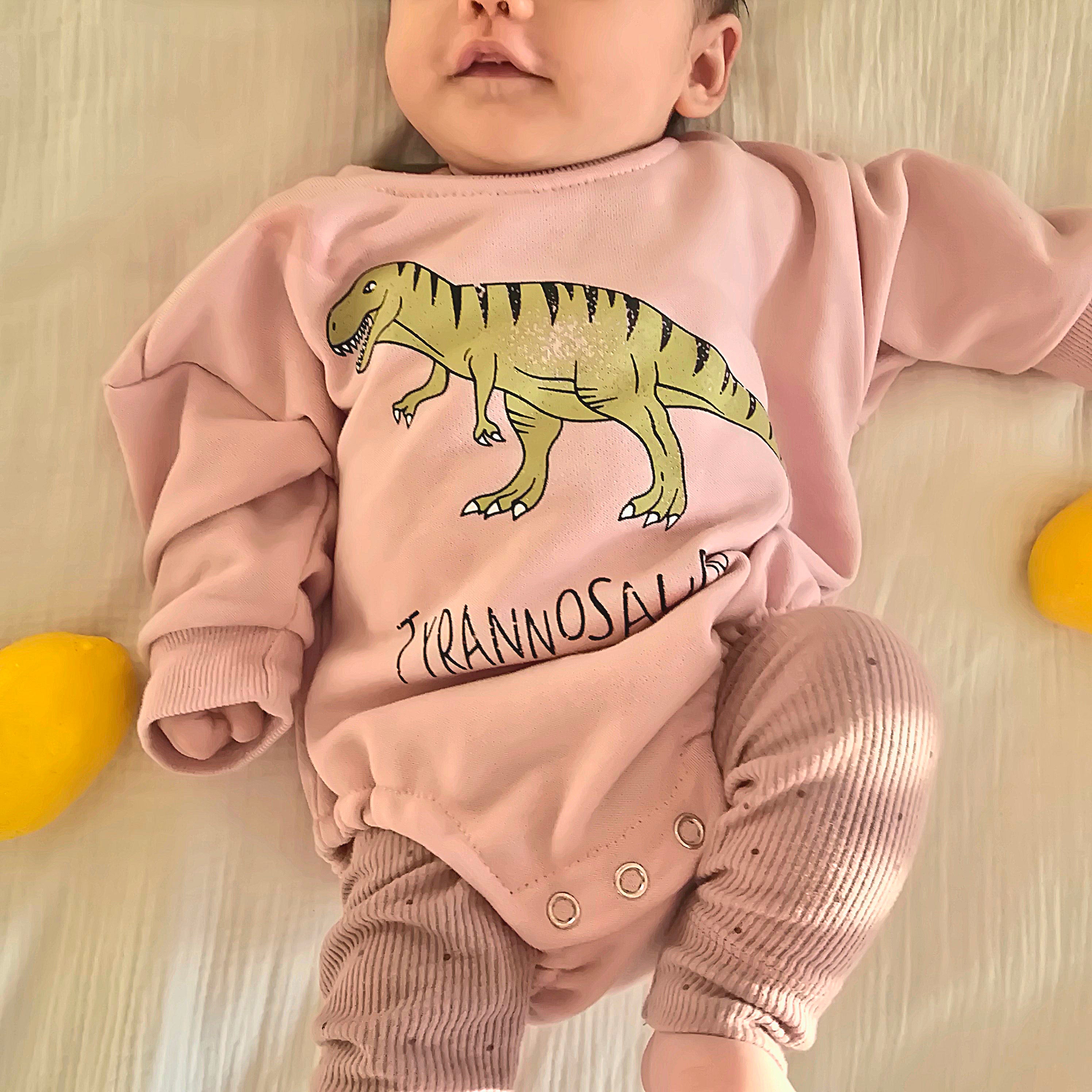 Dino Romper rose