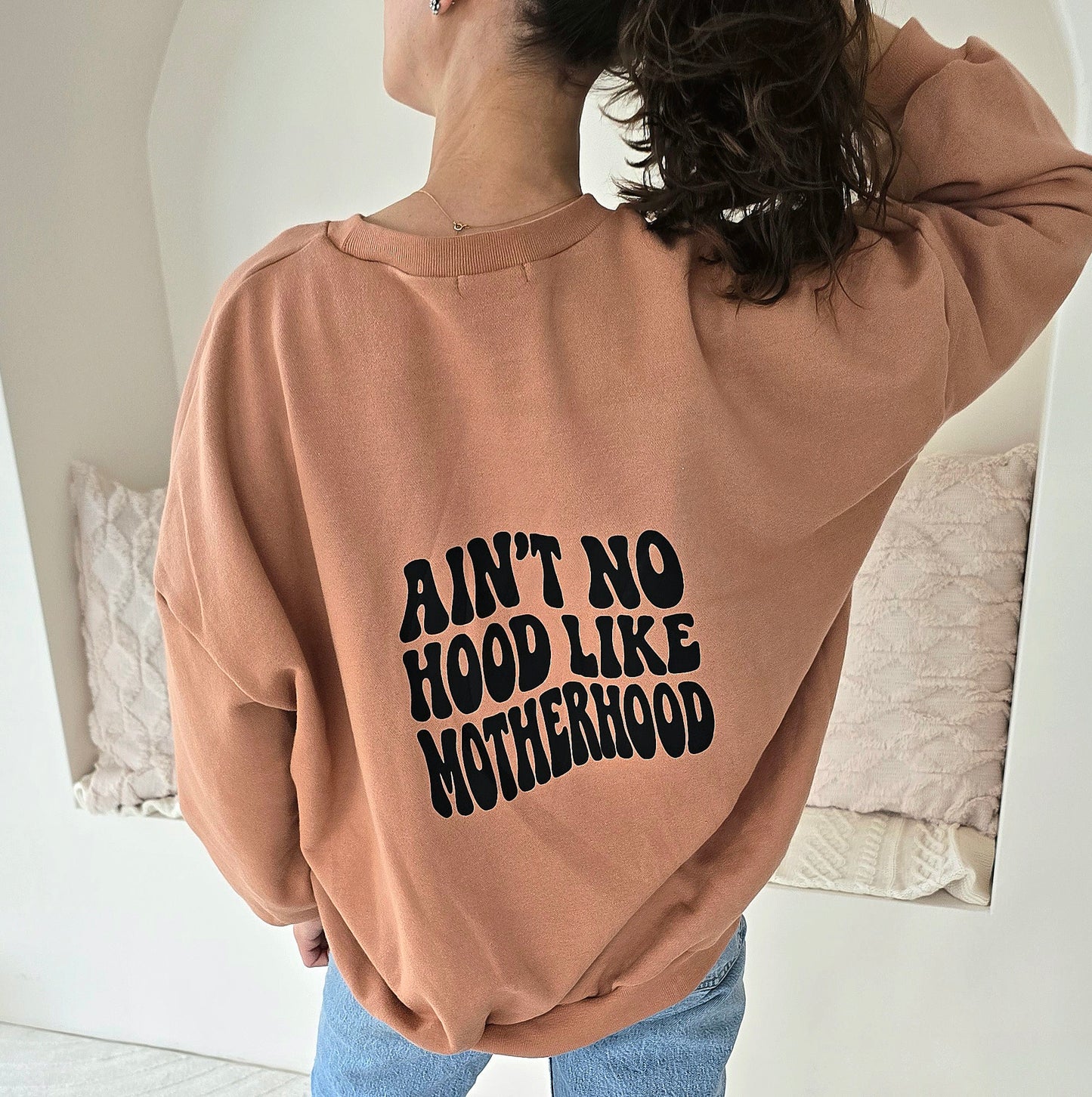 Ain't no hood like motherhood Oversize Mom Sweater