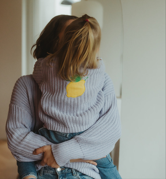 Knit Pullover Lemon purple