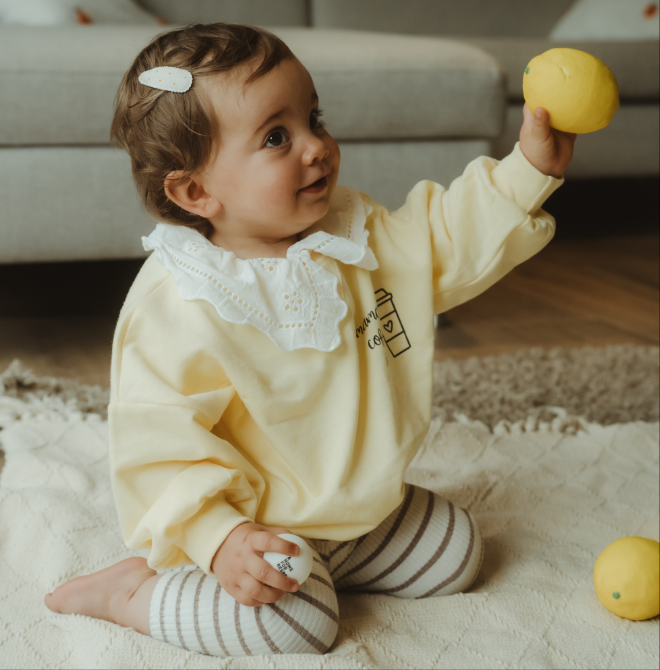 Mamas coffee date Oversize Sweater lemon