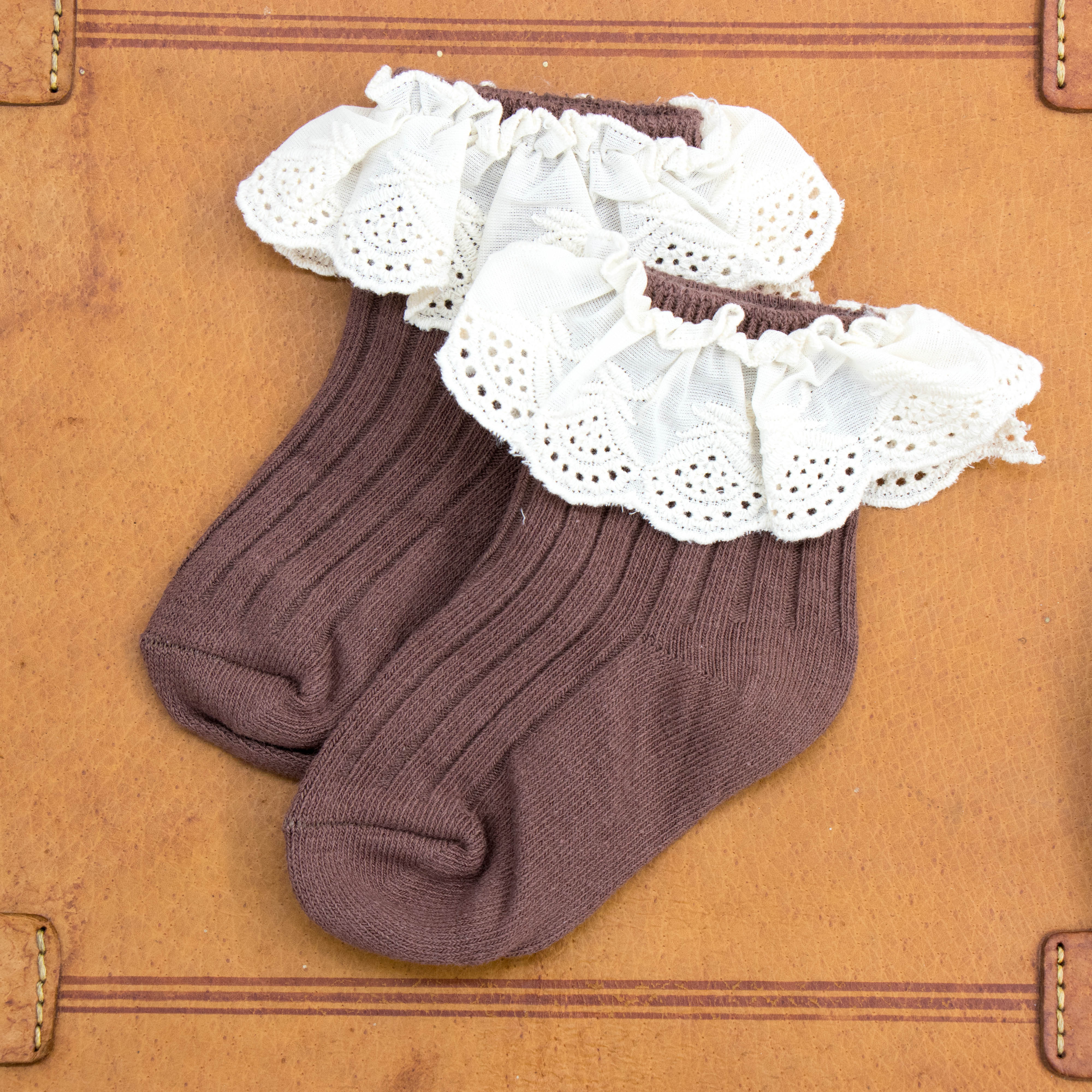 Ruffled socks, anti-slip