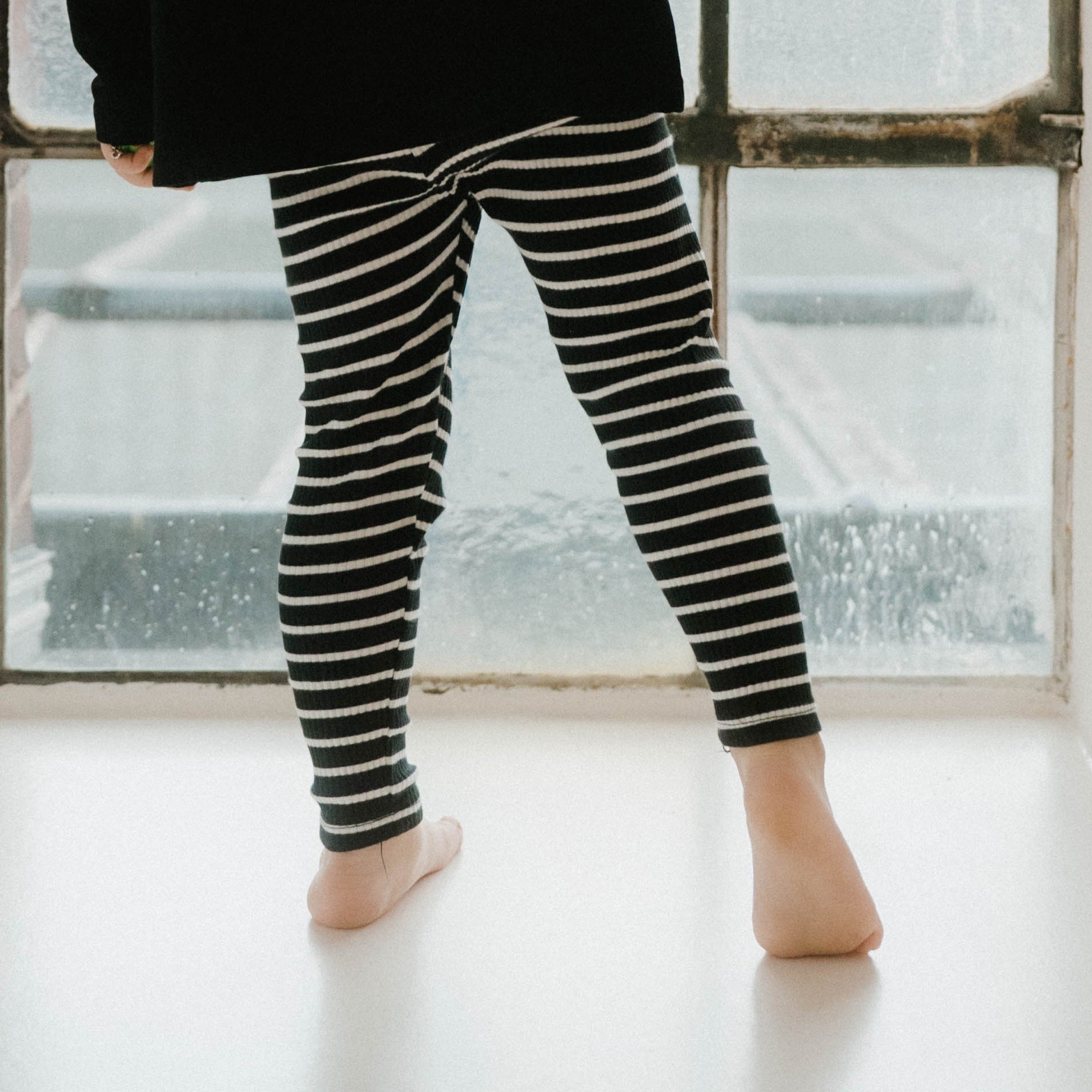 Ripp Leggings black or beige