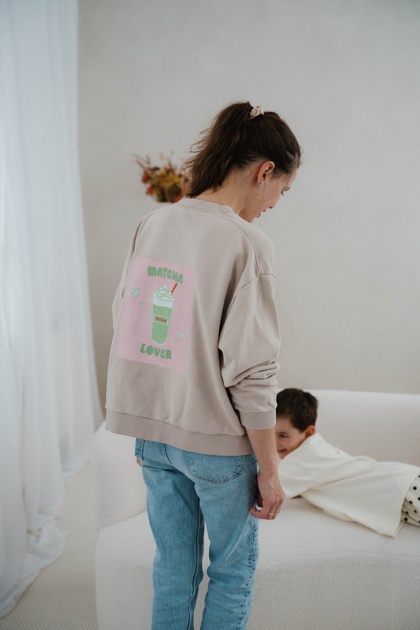 Matcha Lover Mom Sweater
