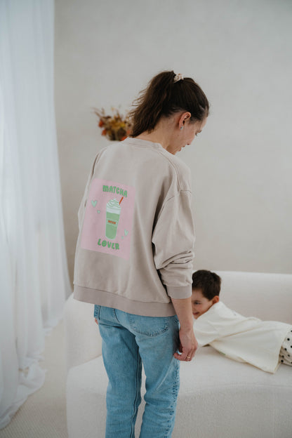 Matcha Lover Mom Sweater