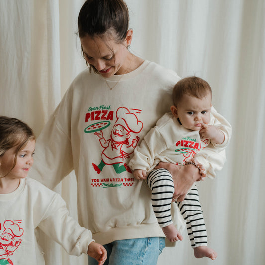 Fresh Pizza Sweater Mom