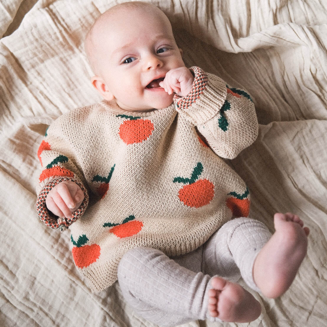 Knitted sweater 'Orange'