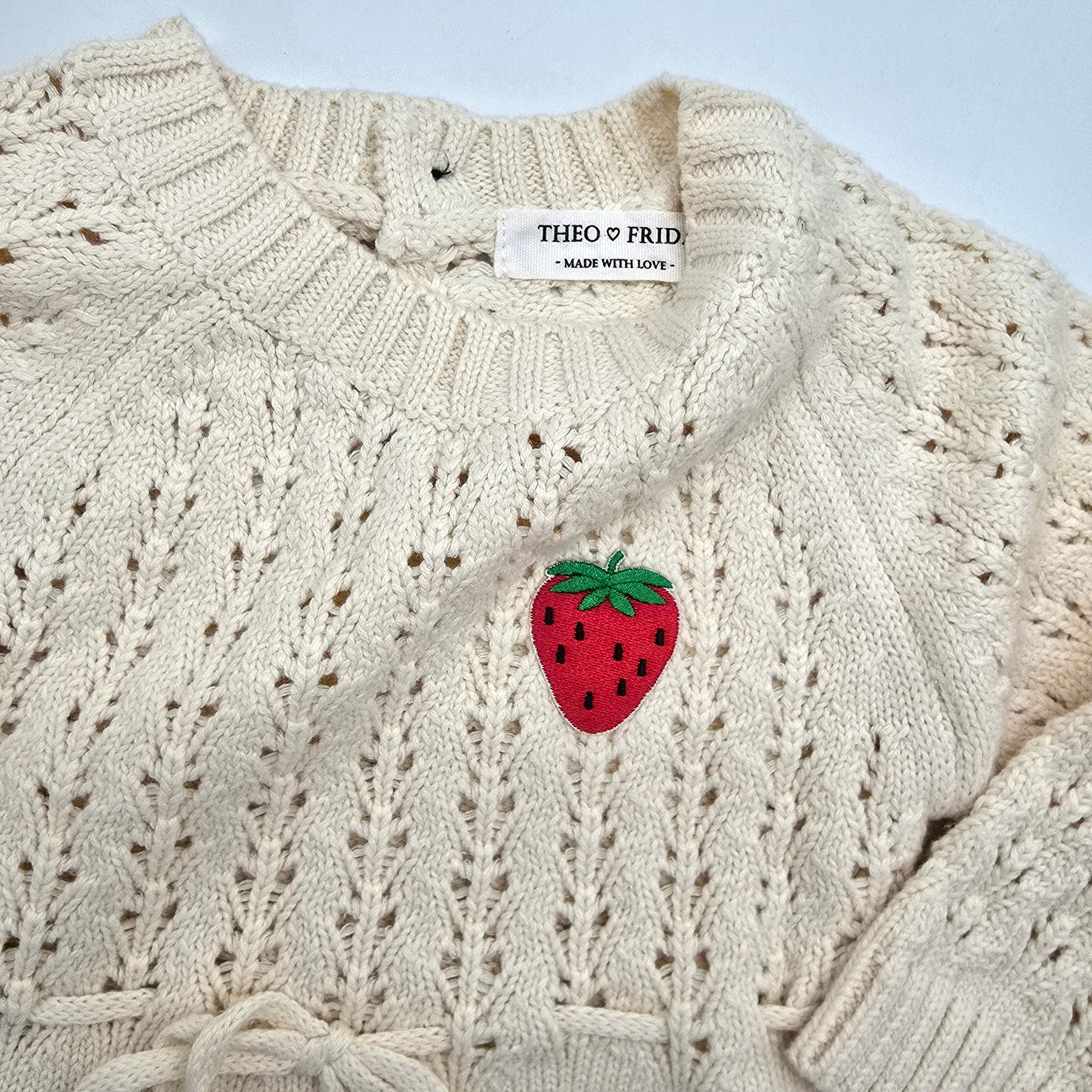 Strawberry Vintage Knit Romper